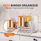 DALTACK 4-Slot Magazine File Holder, Metal Binder Holder, White - Image 3