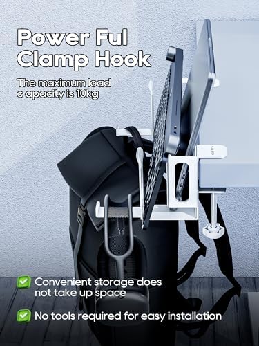 NODOCA 2-Slot Laptop Storage for Desk, Vertical Laptop Stand for Desk, MacBook Vertical Stand, with Headphone Holder, Desk Side Storage for MacBook/Surface/Samsung/HP/Dell[L, Black] - Image 3