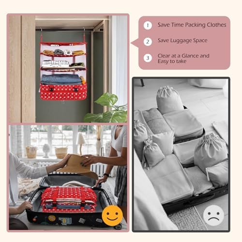 Surblue Hanging Closet Storage Bag Collapsible 3-Shelf Washable Oxford Fabric with 2 Hooks (XL 17.71 * 11.81 * 20in, Snow) - Image 4