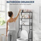 Livilord 3-Tier Over Toilet Storage Rack, Anti-Wobble, Black - Image 3