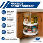 Knape & Vogt 24-In 2-Tier Full-Round Lazy Susan, White - Image 2