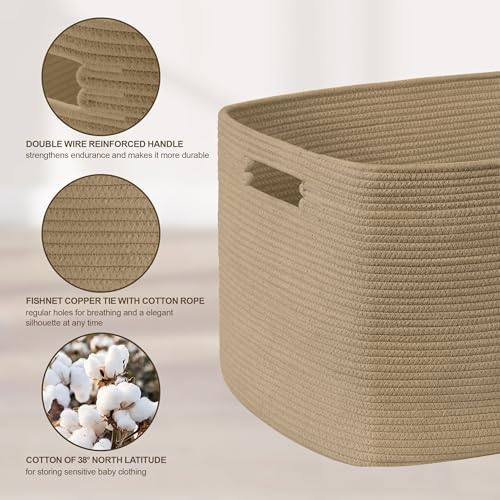 45L Small Woven Laundry Basket Hamper with Handles, Jute - Image 6