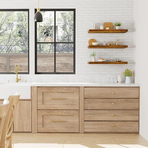 QEEIG 10" Deep Floating Shelves for Wall (Brown, Set of 3, 23.6" x 10") - Image 2