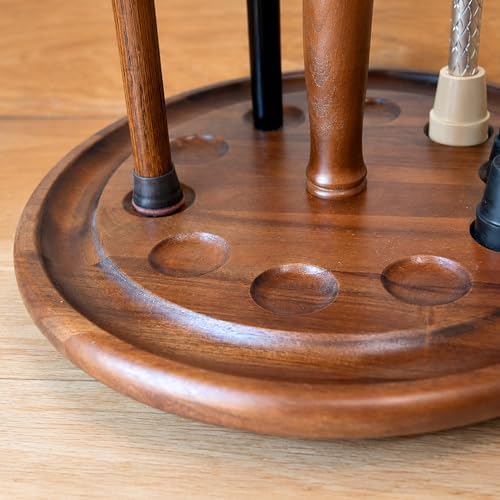 Asterom Cane Stand - Wooden Holder for Walking Sticks, Canes (Caramel) - Image 5