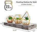 Sorbus 16 Inch Floating Shelves for Wall (2 Pack, Grey) - Image 3