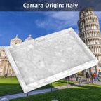Marble Bathroom Vanity Tray, Carrara White, 12"x 8" x1.2" - Image 5