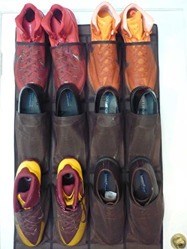 Roomganize Large Over the Door Shoe Organizer for Mens Sneakers (Bison brown) - Image 5