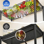 DurayLoly 7-Tier Wire Shelving Unit with Basket Shelf & Wheels - Image 6