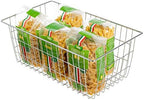 Slideep Farmhouse Wire Organizer Storage Bin Basket with Handles, Food Storage for Kitchen Cabinets, Pantry, Closet, Bedroom, Bathroom, Office 6 Pack - Image 6