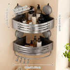 Aluminum Shower Caddy(2-Pack Gray),Shower Shelves for Wall. - Image 5