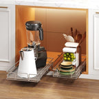 Pull Out Cabinet Organizer 7½" W x 21½" D, Heavy Duty Cabinet Pull Out Shelves, Slide Out Drawers Organization for Kitchen Cabinets Bathroom - Image 5