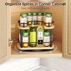 SNTD Spice Organization for Cabinet, Lazy Susan Spice Rack, 10 in - Image 3