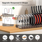 Housolution Pot and Pan Lid Organizer Holder Storage Rack, Bronze - Image 2