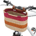 Seagrass Handmade Woven Cruiser Adult Bicycle Basket, Front Bike Basket, Detachable Handlebar Basket, Leather Straps by Post-Pourri