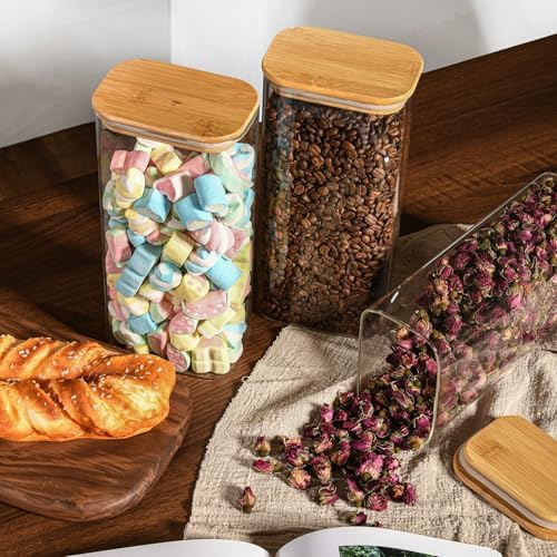 D2scrma 64oz/2Qt Rectangle Glass Storage Containers with Lids 4-Pack - Image 6