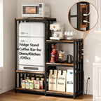 MAJALiS Mini Fridge Microwave Combo Stand Cabinet Shelf with Storage Space by MAJALiS