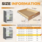 Pull Out Drawers for Cabinet Wood 24" W x 22" D Slide Out Organizer - Image 3