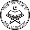 Custom Return Book Stamper - PSI Pre-Inked Devotional Star and Crescent Design - Personalized Name and Library Stamp - Ideal Islamic Gift for Bookstore Owners, Long-Lasting Ink for Clear Impressions by AcornSalesCo