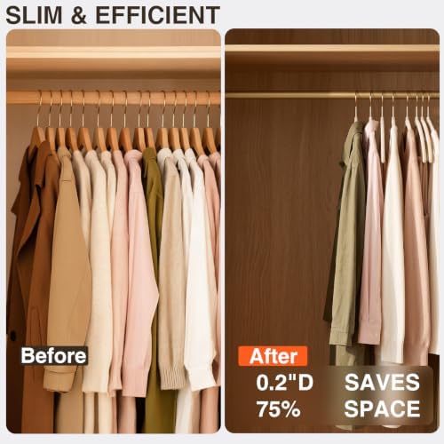 Korpai 50 Pack Velvet Hangers Non Slip,Sweater Hangers No Shoulder Bump - Image 7