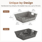 StorageWorks Pantry Baskets for Organizing, Large Wicker Basket for Storage - Image 2