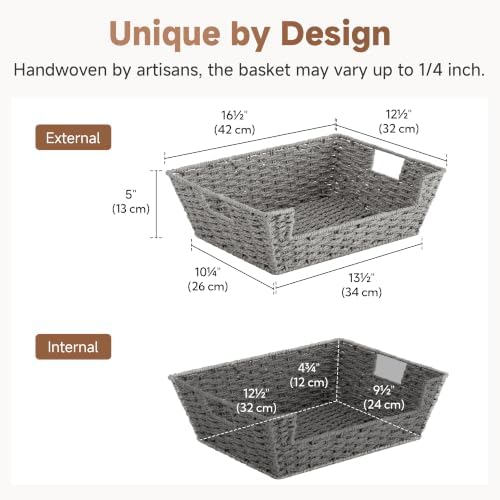 StorageWorks Pantry Baskets for Organizing, Large Wicker Basket for Storage - Image 2