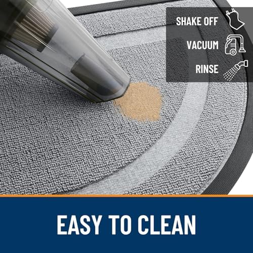 OLANLY Half Circle Front Door Mat Outside 33x21 All-Season Rubber Doormat - Image 5