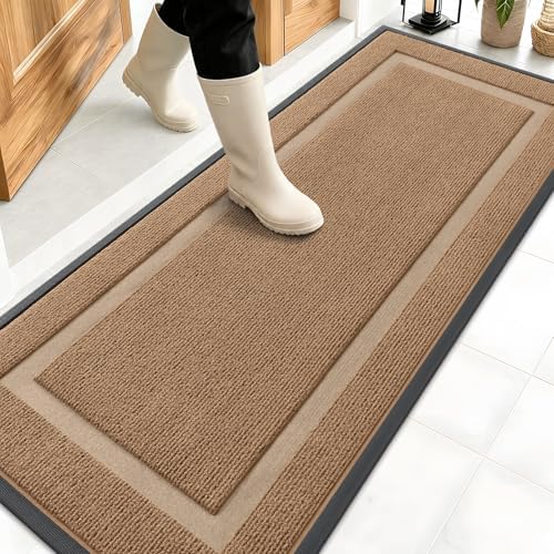 OLANLY Front Door Mat Outside 59x20, All-Season Heavy-Duty Rubber Doormat by OLANLY