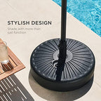 Best Choice Products Fillable Umbrella Base Stand Round Sunburst Plastic Patio Umbrella Base Stand, Pole Holder for Outdoor, Lawn w/ 55lbs Weight Capacity, Adjustment Knob - Image 6