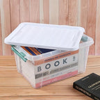 Quickquick 20 Quart Plastic Clear Latching Box, 6-Pack Clear Storage Box - Image 5