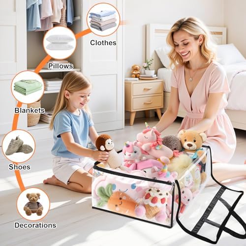SpaceTrove Clear Storage Bags, 6-Pack Under Bed and Closet Organizers 60L - Image 4