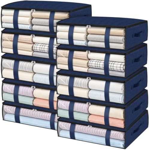 StorageRight Under Bed Storage Bags, 10 Pack, 40L, Blue by StorageRight