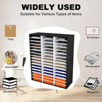Mail Sorter Wood Literature Organizer, Student Mailbox for Classroom, Desktop Bill Paper sorter for Office Home School, 48 Compartments, White - Image 5