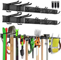Garage Wall Organizer, 96 in Garden Tool Organizer with 12 Adjustable Hooks by PIYILO