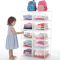 10 Shelf Weekly Clothes Organizer for Kids, Clear Drawer Bins by Acellegic