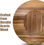 20'' Acacia Wooden Lazy Susan for Table Top,Large Lazy Susan for Dining Table,Table Turntable Storage,Extra Large Lazy Susans Organizer with Durable,Turning Turntable for Cabinet,Countertop or Pantry - Image 7