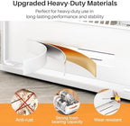 Pull out Cabinet Organizer,Heavy Duty Slide out Pantry Shelves Drawer Storage with Adhesive Nano Film,Sliding Mesh Cabinet Basket with Handle for Kitchen, Bathroom, Home, 13.8"W X 21"D X 6.2"H,White - Image 7