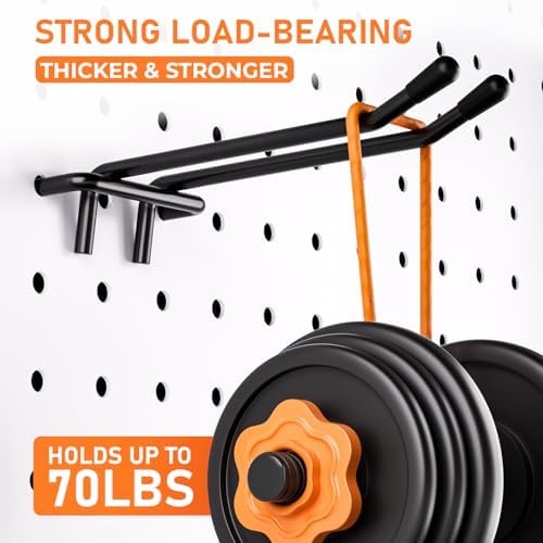 INCLY 176PCS Black Pegboard Hooks with Peg Locks, 1/4" Heavy Duty Metal - Image 6