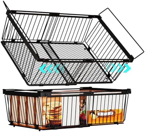 Large Freezer Organizer Bins for 10 to 20 Cu.Ft,Leak-Proof Bottom,2 Pack by ANJUBAN