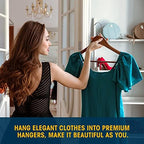 Wood Hangers - 60 Pack Solid Shirt Hangers, Heavy Duty & Slim Wooden Hangers, for Suit, Coat, Jacket, Pants (Walnut) - Image 5