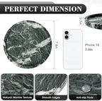 Natural Round Marble Tray - 7.8" Marble Vanity Tray for Dresser, Bathroom, Decorative Jewelry Dish for Perfumes Rings Earrings Necklaces, Stone Tray for Home Décor, Green - Image 2