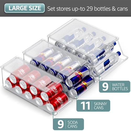 Sorbus Soda Can Organizer, Standard, Slim Cans & Water Bottles (3 Sizes) - Image 7