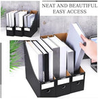 Geyee 50 Pcs Cardboard Magazine Holder Magazine File Holder, Black - Image 4