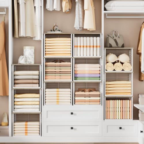 3PCS Stackable Closet Organizers and Storage Basket - Image 2