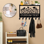Dyoart Custom Flowers Bird Key Holder Wall Mount with Shelf Home Decor Gift - Image 2