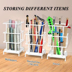 Alyoen Umbrella Holder for Entryway, Metal Umbrella Stand with Water Tray and Cane Holder, Adjustable Feet, 10.4 x 8.4 x 18.7 in, Suitable for Home, Office, and Shopping Mall (White) - Image 6