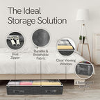 Reli. 90L Under Bed Storage with Clear Window, 8 Pack | Closet Storage Bins - Image 4