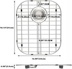 SANNO Kitchen Sink Protectors,Sink Grid with Rear Drain Hole, Double Sink Rack, 16.14"*13",Stainless Steel - Image 2