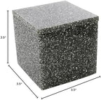 Sparkles Home Luminous Cotton Ball Holder, Sparkling Rhinestones in Resin, Durable, Non-Porous, For Luxury Bathroom Décor Accessories, Ice Blue, 3.5", Sold Individually - Image 6