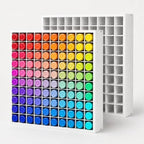 DTTXYSD 100-Grid Paint Organizer, White PVC Wall Mountable Stackable Rack for 2 oz Bottles, Acrylic Paint and Marker Holder - Includes 16 Screws & 1 Screwdriver by Unknown