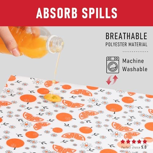 Cooyes Shelf Liners, 2-in-1 Non-Slip Fridge Mats, Absorb Excess Moisture, No-BPA Multiple Sizes for Glass Shelves, Kitchen Cabinets, Drawers (17.7 W x 36 L Inches, Dasiy-6 Pack) - Image 5